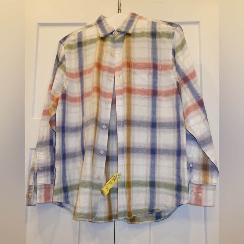 Tommy Bahama Coral Plaid Button Down Shirt